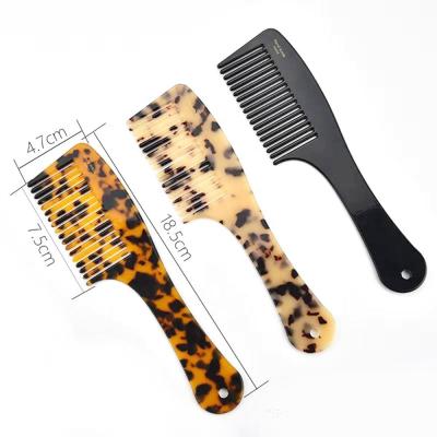 China Women Girls Love Custom 4.7cm Width Leopard Print Jewelry Acetate Hair Comb for sale