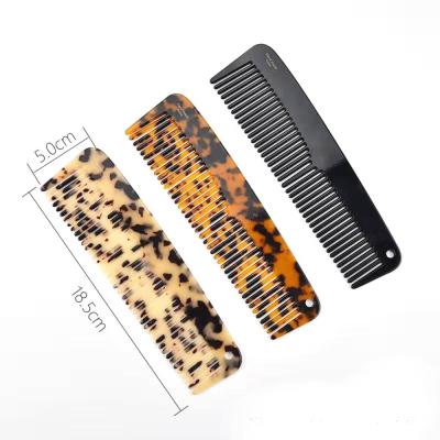 China Women Girls 5 Cm Width Square Shaped Hot Leopard Print Acetate Hair Comb for sale