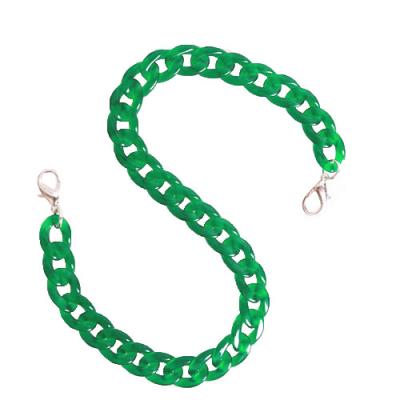 China New Design Eyewear Chain Fishbone Accessories Acetate Green Acrylic Sunglasses Chain For Glasses for sale