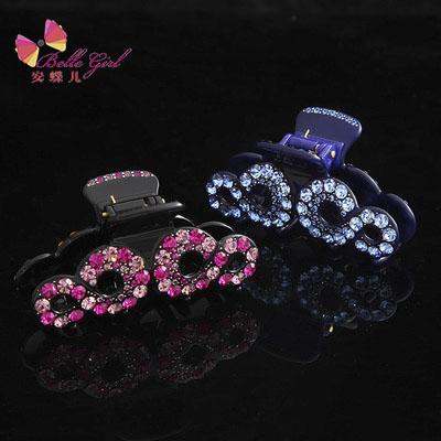 China BELLEWORLD 2021 Fashionable High Quality Luxury Rhinestone Hair Claw Cuts Plastic Designer Hair Claws Women Girls Accessories for sale