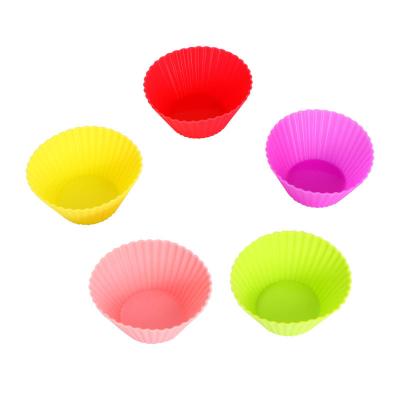 China Sustainable Kitchenware Silicone Muffin Cup Liners - Non Stick Reusable Cupcake, Dessert & Keto Baking Snacks Mold Holders for sale