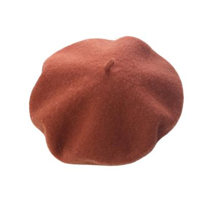 China Eco-friendly Women's Autumn Winter Flat Casual Painter Beret Fedora Women Fashion Hats Formal Wool Hats for sale