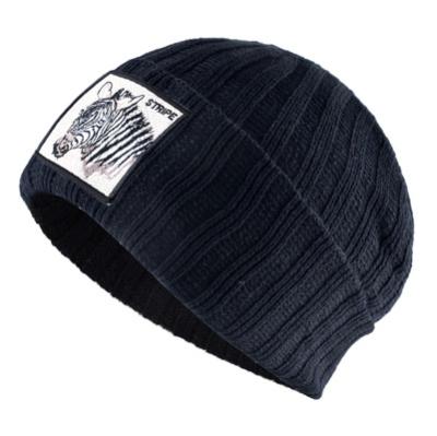 China Embroidery COMMON Patch Knitted Hat Warm Winter Beanie Hat for sale