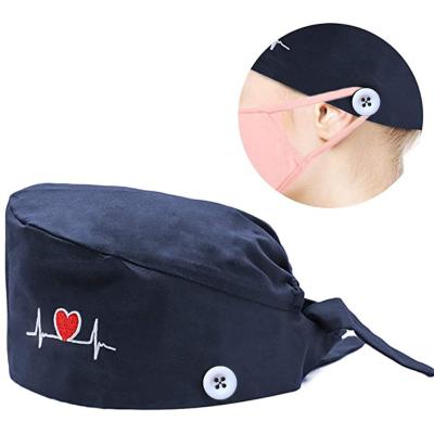 China Wholesale High Quality Custom Nurse Work Hat Logo Fashion Cotton Medical Cap Image for sale