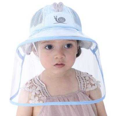 China New Arrival Soft Fisherman Protective Kids Face Facemask Protective Kids Face Mask Leaf Bucket Hat Child Hat Fog Cover Shieldmask for sale