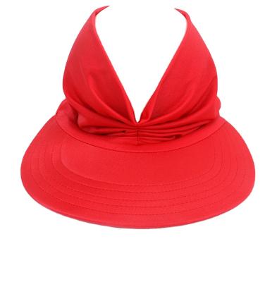 China Sun Visor 2021 Summer Eco-Friendly Custom Hat Beach Outdoor Hat For Women With UV Protect Elastic Sun Hat for sale