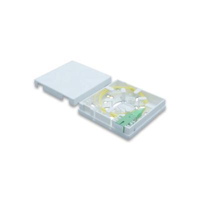 China Two or 2LC SC Adapter Interfaces GPMB-B2 86 Type OEM Outlet 2 Ports Fiber Optic Faceplate Anti-UV for sale