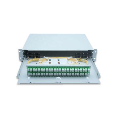 China GPZ/JJ-CLD-SC48 Hot Sale 1U 2U 4U 24 48 96 Core Indoor/Outdoor Dustproof Rack Mounted Drawer Type Fiber Optic End Box for sale