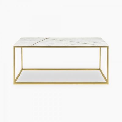 China Rust Protection Custom Mounted Marble Gold Stainless Steel Living Room Metal Table for sale