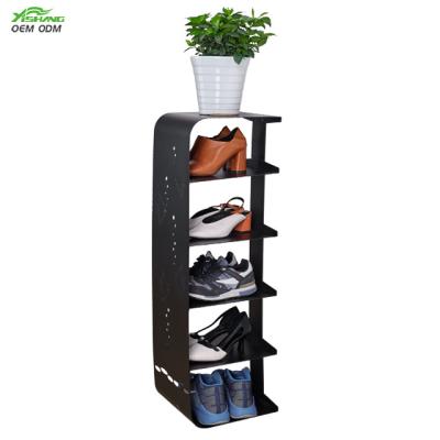 China Rust Protection Customized Sheet Metal Fabrication Metal Wall Mount Shoe Rack for sale