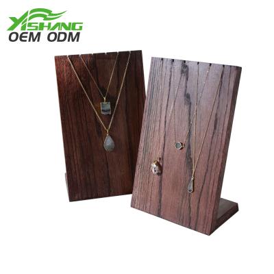 China Mordern Custom Wholesale Necklace Rack Solid Wood Jewelry Display Rack for sale