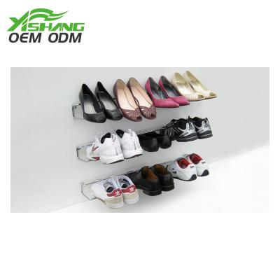 China Customized Customized Modern Sheet Metal Fabrication Wall Mount Shoe Display Stand for sale