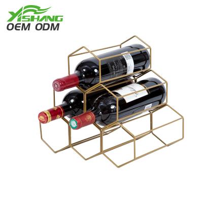 China Rust Protection Wholesale Metal Wine Racks Custom Steel Wine Rack for sale