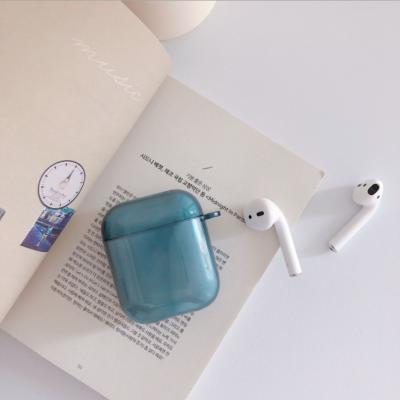 China 2021 Earphone Accessories Case Simple Transparent Protective Case Cover For AirPods Headphones for sale