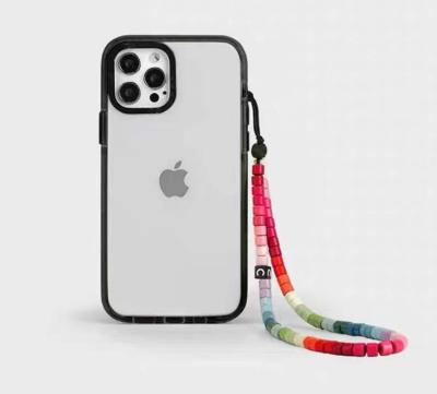 China 2022 Handmade Popular Cell Phone DIY Ornaments Fruit Bead Clay Beads Phone Charm Strap Accordion Straps For iPhone Straps for sale