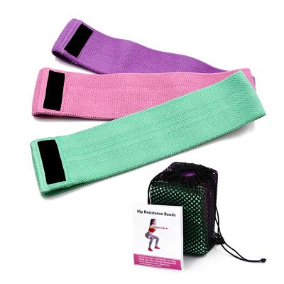 China Wholesale High Elastic Force Custom Prints Colorful Hip Circle Fabric And Rubber LoopHome Fitness Band Belt Resistance Bands For Legs for sale