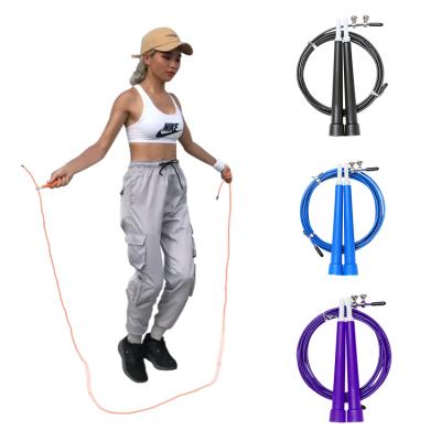 China Hot Selling Adjustable Length Rope Custom Printing Gym Logo Fast Speed ​​Steel Wire Jump Rope Equipment for sale