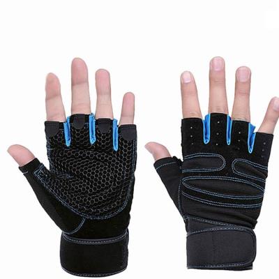 China Custom Hand Protection Women Sport Half Finger Weightlifting Gym Gloves With Wrist Wrap for sale