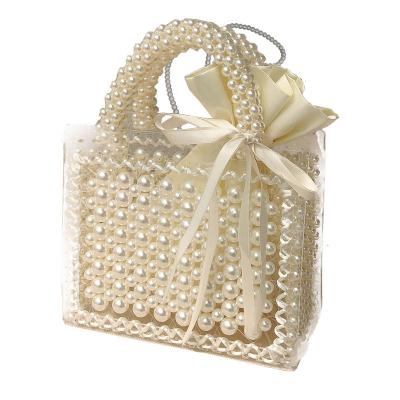 China Transparent Acrylic Beaded Board for Crochet Pearl Bag Cavity Out of Box Women's Wedding Bridal Even Beaded Bag with Party Prom Handbag for sale