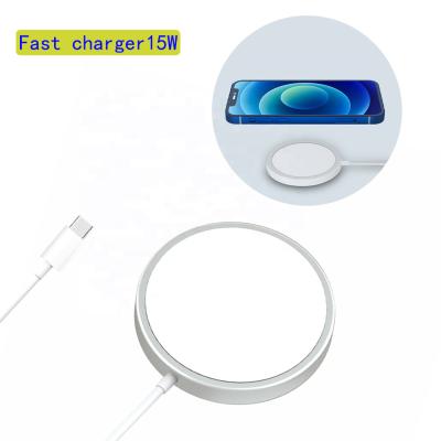 China Fast Charging Wireless Charger Appling Magsafing 2 Qi Wireless Magnetic Charger Safe Smart Mobile Phone Standard 15W Magnetic Charger For Iphone 12 for sale