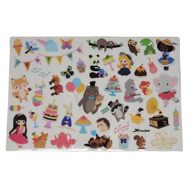 China Eco-friendly +Waterproof  Custom Waterproof No Glue TPE Bathroom Reusable kids cartoon sticker for sale