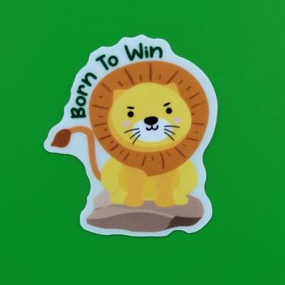 China Eco-friendly +Waterproof  Hot Sale Custom Printing OEM Design Logo TPE reusable Vinyl White Promotional Waterproof Die Cutting cartoon Sticker for sale