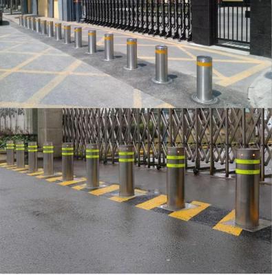 China Cylindrical Hydraulic Retractable Bollards Semi Automatic Car Park Bollards zu verkaufen