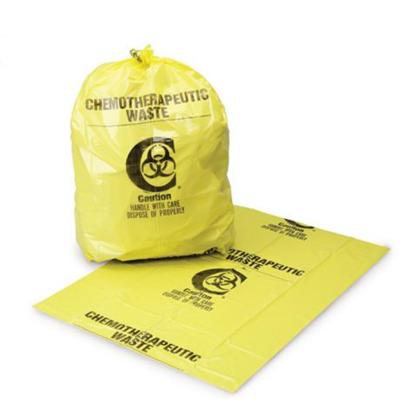 China Disposable Plastic Disposable Yellow Hazardous Medical Waste Bag for sale