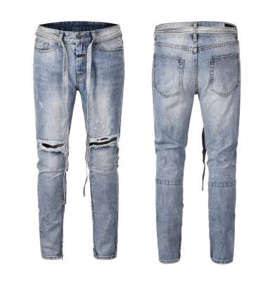 China OEM Breathable High Quality Thin Stretch Denim Slim Fit Pants Custom Trend Hombre Men's Long Pantalones Jeans Wholesale Jeans for sale