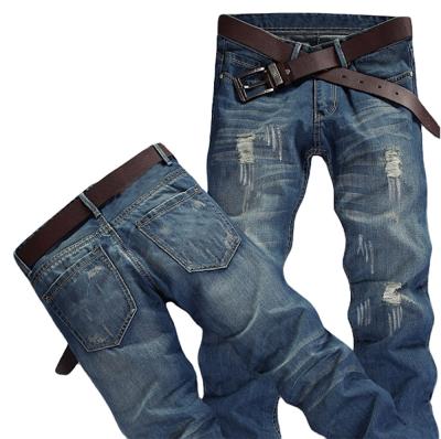 China Hot Selling Men's Casual Straight Denim Breathable And Soft Dark Blue Customized High Quality Mens Jeans Men for sale