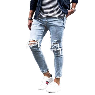 China Breathable Men's Jeans Pants Men's Denim Pants Men's Jeans Pants With Ripped Holes for sale