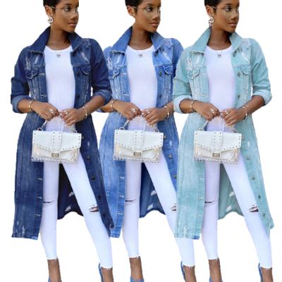 China J9953 High Quality Breathable Long Sleeve Jean Jackets For Ladies Jeans Women Casual Jean Jacket Women for sale