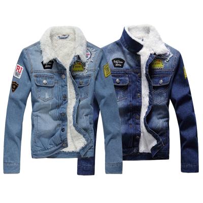 China Wholesale Custom Stamp Men's Patch Designer Demin Thick Jacket Breathable Jeans Jackets Men Stylish for sale