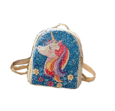 China No Unicorn Luminous Backpack Glitter Sequin Bag Reversible Mermaid Backpack for sale