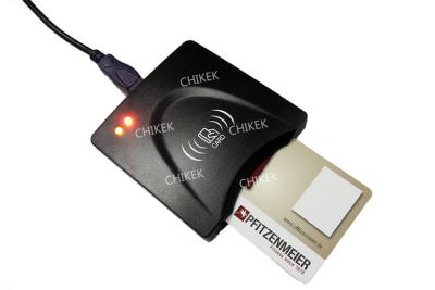 China USB PSAM Card Reader, 13.56MHz CPU Card Reader, HF MIFARE DESFire RFID Reader ISO7816 for sale