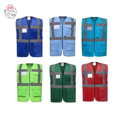 China Hot Selling High Visibility Safety Working Vest With Tablet Pockets Unisex Reflective Vest Safety Vest for sale