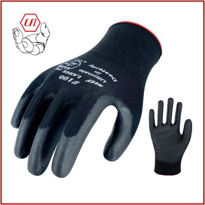 China Safety Work PU Coated Work Gloves For High Quality Custom Logo Safety Work Gloves PU Polyester Working Gloves for sale