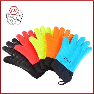 China Heat Resistant Silicone Oven Baking Grill Mitten Gloves Contemporary Food Touch Family Kitchen Cooking for sale