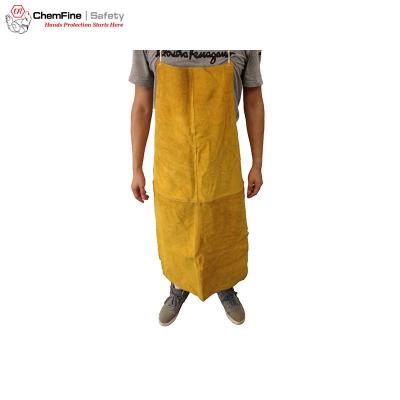 China Heat Resistant Cow Split Leather BBQ Grill Welding Apron for sale