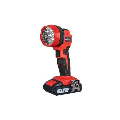 China Rechargeable Li-ion Battery LED Head Torch Light Household 18V LED Cordless Torch Light 1.3Ah for sale