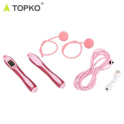 China TOPKO New Private Label Fitness High Speed ​​Workout Rope Adjustable Weighted Handle Jump Rope for sale