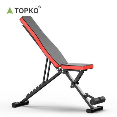 China TOPKO Salon New Arrival Slope Sit Up Workout Bench Exercise Dumbbell Multifunctional Adjustable Folding Bench for sale