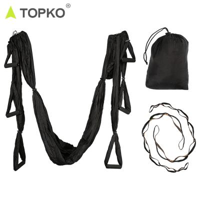 China Wholesale Gym Massage TOPKO Yoga Pilates Training Aerial Core Muscle Exercise Swing Yoga Hammock for sale