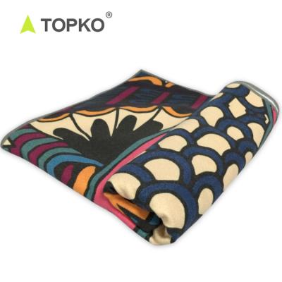 China Yoga Hot Towel and Quick Dry TOPKO Custom Design Printing Non Slip Printed Microfiber Yoga Towel for sale