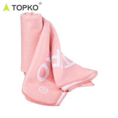 China TOPKO new arrival logo yoga non-slip custom fitness towel non-slip pink material yoga towel for sale