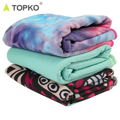 China Wholesale Comfortable Colorful Eco-Friendly Material TOPKO Towels Non Slip Hot Yoga Towel for sale