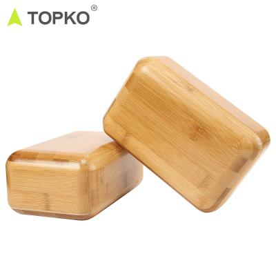 China high density & TOPKO Print Body Foam Block Cork Bamboo Yoga Blocks Lightweight Custom Eco Friendly for sale