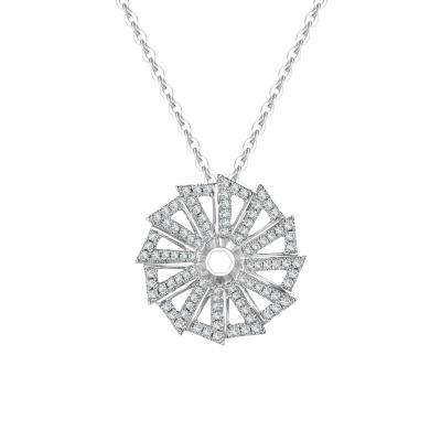 China Fashionable Wholesale Price 18Karat Rose Natura Big Diamond Pendant Necklace for sale