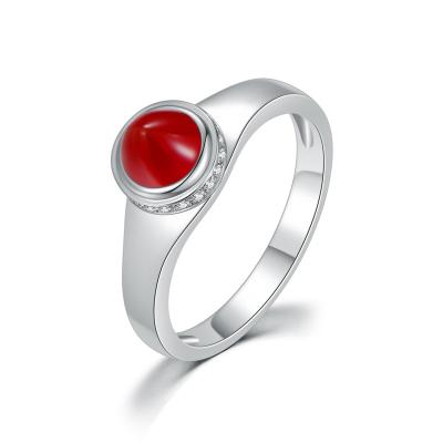 China Natural High Quality FASHIONABLE Ruby Round Adjustable Stone Gemstone Ring for sale