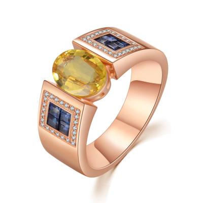 China RTS CLASSIQUE 18k rose yellow gold natural diamond sapphire rings popular sold in usa for sale